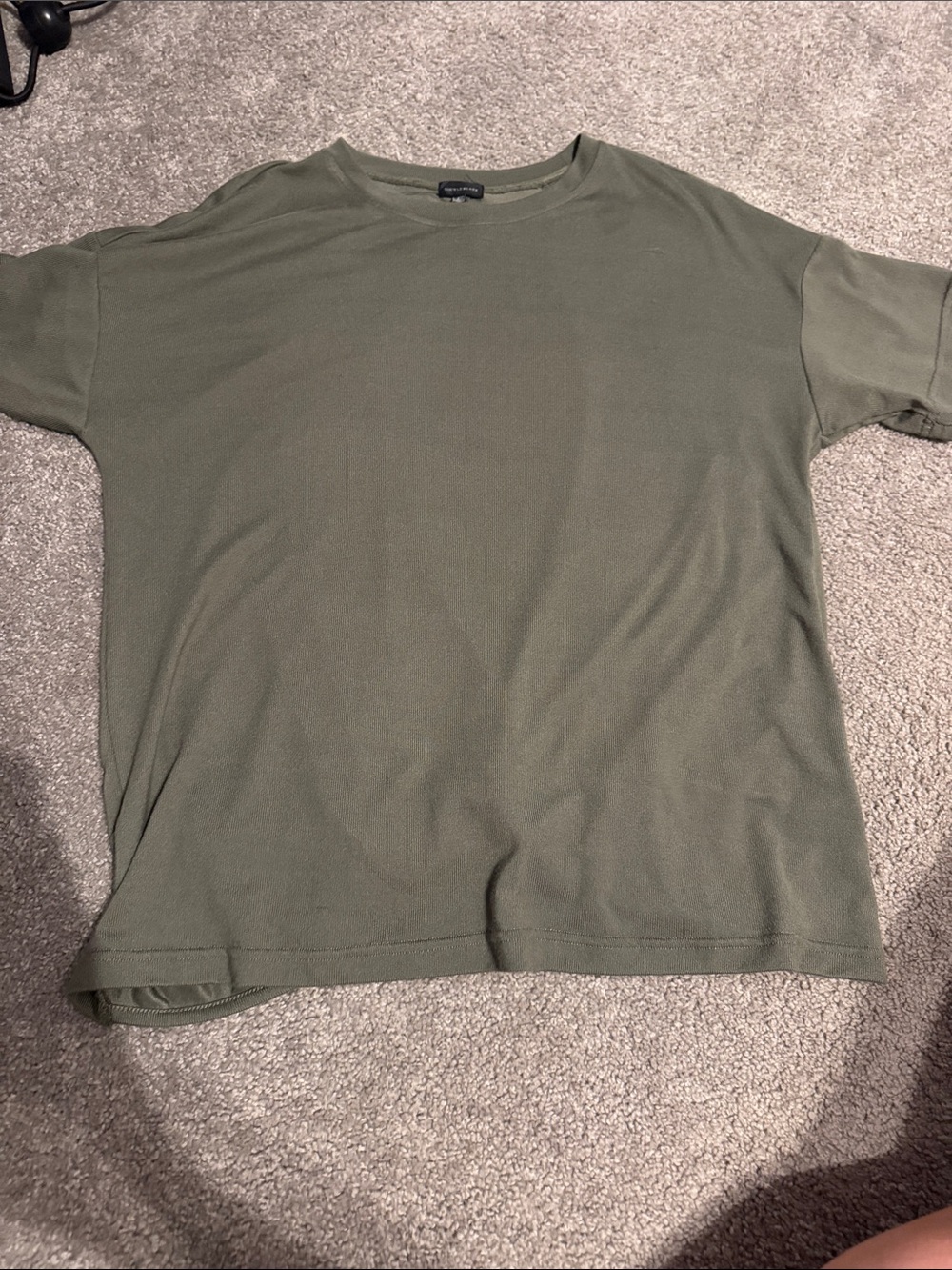 Women’s BKE Olive Green Crew Neck T-open back